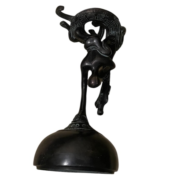 Chinese Bronze Copper Immortal Riding Dragon Statue Hand Carved Boshan Furnace - Picture 6 of 13